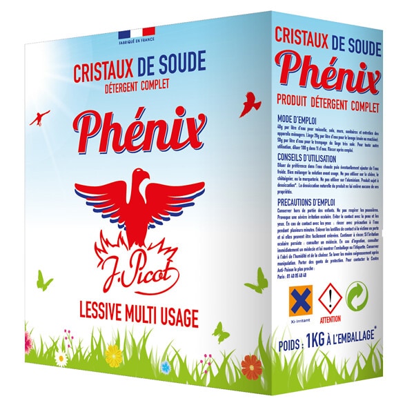 Cristaux de Soude, Détergent Complet – Phénix – Grande Droguerie Lyonnaise